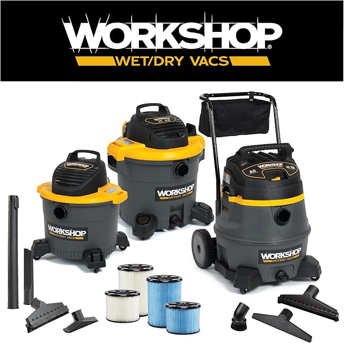 WORKSHOP Wet/Dry Vacs Shop Vacuum Accessories WS25001A Dusting Brush Attachment for Wet Dry Vacuum Cleaners, Fits 2-1/2-inch Extension Wands and Hoses
