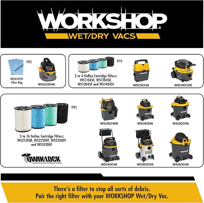 WORKSHOP Wet/Dry Vacs Shop Vacuum Accessories WS17801A Dusting Brush Attachment for Wet Dry Vacuum Cleaners, Fits 1-7/8-inch Extension Wands and Hoses