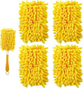 Reusable Duster Refill Compatible with Swiffer Hand Duster - 360 Heavy Duty Dusters Refills - Microfiber Ceiling Fan Duster for Swiffer Dusters Extended Handle, 4 Pack(Handle is Not Included)