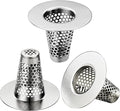 Bathroom Sink Drain Strainers for 1.1"-1.25" Depth Than 1.6" Drain Hole Catcher for Bathroom Sink,Laundry, Utility, RV Sink.Small Conical Bathroom Sink Strainer Basket