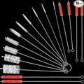 Reusable Straw Cleaning Brushes Bottle Test Tube Long Straw Cleaning Brush Nylon Washing Tool Reusable Bottle Brush in Different Size (White and Red)