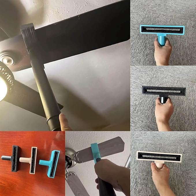 Generic Ceiling Fan Cleaner, Fan Cleaner Duster Attachment, Reusable Ceiling Fan Blade Cleaner, Fan Cleaners for Ceiling Fans, Furniture Cleaning Brush, Ceiling Fan Cleaning Tool. (Black)