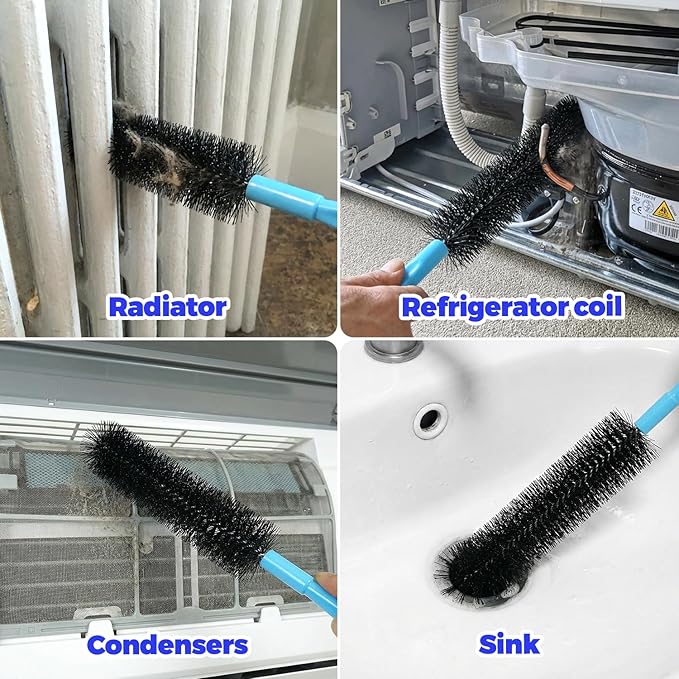 Holikme Dryer Vent Cleaner Kit - 5 Piece Flexible Snake Tool for Lint Removes&Sewer Set Brush Clog Remover,for Toilet, Kitchen Sink, Bathroom Bathtub,Long Drain Brush