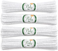 176 Count Bulk Soft Bristle Pipe Cleaners Chenille in White - Cotton with Steel Wire - Crafts Project