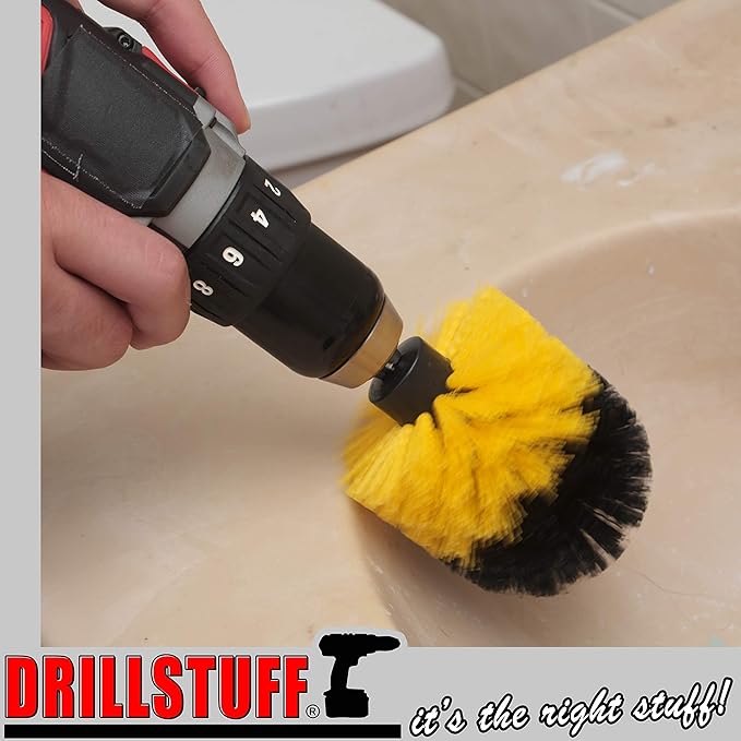 Bathroom Accessories - Cleaning Supplies - Tile Scrubber - Grout Cleaner - Bathtub Cleaner - Sink Cleaning Brush - Shower Cleaner Brush - Scrub Brush - Fiberglass Cleaning Brush - Tub Scrubbing Brush
