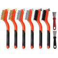 12 Pieces Wire Brushes Set, Nylon/Brass/Stainless Steel Bristles for Cleaning Welding Slag and Rust,Scratch Brush with Mini Head & Hanging Hole for Everyday Cleaning