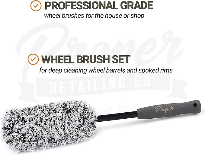 Premium Microfiber Wheel Brushes for Scratch-Free Detailing - 2 Pack Soft Wheel Brushes for Car Detailing, Car Wheel Cleaning Brush, Wheel Brush for car Detailing, Car Wheel Brush Kit