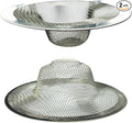 Sink Strainer 2Pcs Stainless Steel Metal Mesh Sink Drain Strainer Large Wide Brim 4.5" Diameter for Most Kitchen Sink Bathroom Bathtub Shower Room Balcony Drains