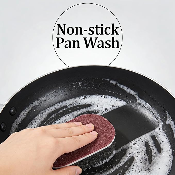 3 Pack Carbide Sponge Dish Sponge for Kitchen, Heavy Duty Carborundum Magic Cleaning Sponge for Dishes Eraser Scrub, Emery Wipe for Removing Cleaning Burnt Pots and Pans, Scouring Pad