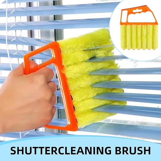 Blind Cleaner Duster Tool, 2026 New Window Venetian Washable 7 Fingers Dusting and Air Vent Cleaner, Shutter Cleaner Brush, Blinds Air Conditioner Fan Duster Dirt Cleaning (C)