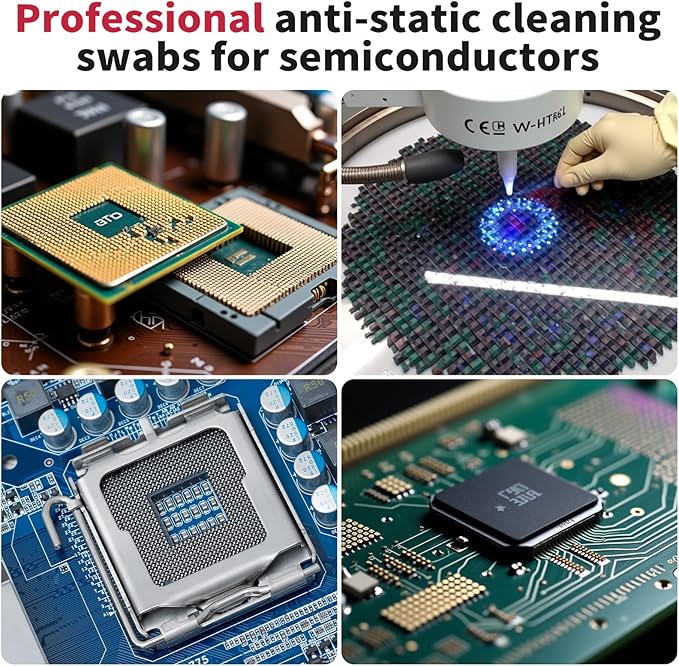ESD Anti-Static Plastic Handle Gel Stick | 1.5mm Round Head for Tiny Spaces, No Residue & Scratch-Free | Precision Dust Cleaning for Semiconductors,Phone, PCB, Camera Sensors & Lab Precision Cleaning