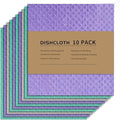 Swedish Dishcloths for Kitchen, 7x8 Inches, 10-Pack, Eco-Friendly & Reusable, Super Absorbent & Lint-Free, Ideal for Kitchen, Car, Glass, and Household Cleaning