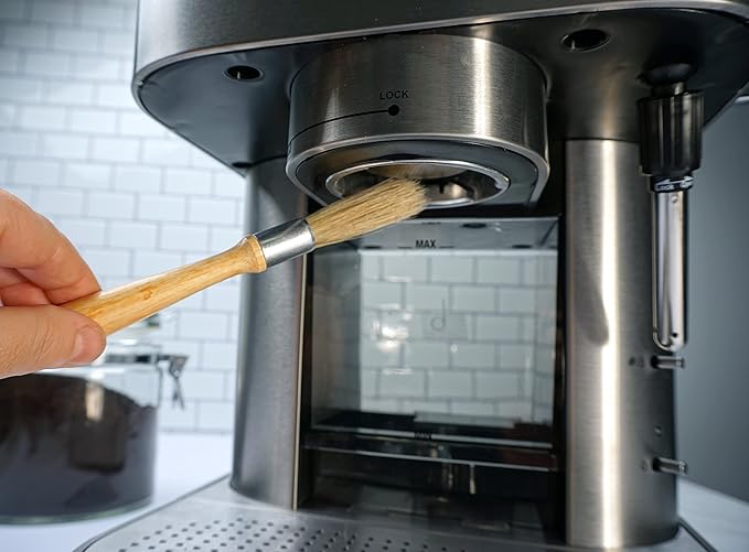 RSVP International Espresso Coffee Kitchen Cleaning Tool, Utility Brush, Stainless Steel