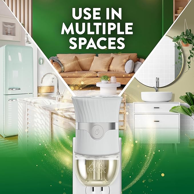 Air Wick Plug In Scented Oil Refill, Infused with Essential Oils, Plug In Air Fresheners for Home, Paradise Retreat, 4 ct