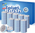 80Pcs Toilet Wand Refills for Disposable Toilet Bowl Brush Scrubber Cleaner Refill Pads,Toilet Brush Replacement Compatible Heads with Most Toilet Brushes Scrubber