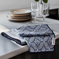 RECYCO Waffle Kitchen Towel Set of 2 - Quick Dry Microfiber Sustainable Dish Towels - Ultra Absorbent Reusable Cleaning Tea Towels - Lightweight Hand Towels,16”x 28”, Indigo Harmony