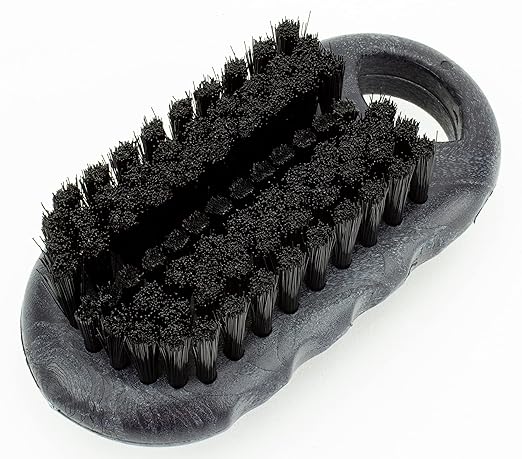 SPARTA Nail Scrub Brush Commercial-Grade, Heavy-Duty Hand and Fingernail Brush with Stiff Bristles for Gardeners, Mechanics, And Foodservice Personnel, Plastic, 5 Inches, Black