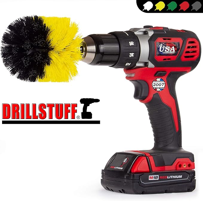 Bathroom Accessories - Cleaning Supplies - Tile Scrubber - Grout Cleaner - Bathtub Cleaner - Sink Cleaning Brush - Shower Cleaner Brush - Scrub Brush - Fiberglass Cleaning Brush - Tub Scrubbing Brush