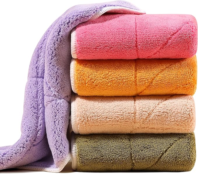 JOYMOOP Microfiber Cleaning Cloth 10” x 10”, Mixed Color Kitchen Towels, Reusable Dish Towels for Kitchen Drying, Washable Dish Rags for Washing Dishes, Absorbent Lint Free Cleaning Cloths, 5 Pack