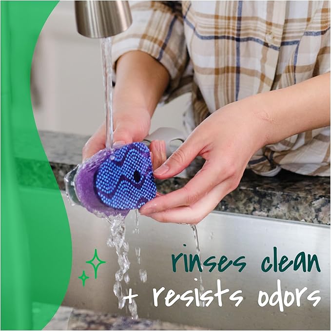 Scotch-Brite Scrub Dots Dishwand Refills for Cleaning Kitchen, Bathroom, and Household, Non-Scratch Refills Safe for Non-Stick Cookware, 2 Dishwand Refills