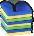 uxcell Car Cleaning Cloths, 8 Pack Soft Premium Microfiber Towels with Hang Loop for Household Cleaning, Reusable Car Cleaning Wipes Lint Free Streak Free Cloths 12" x 12" Multi