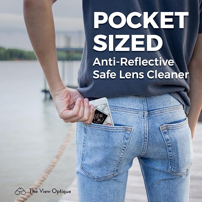Anti-Reflective Safe lens Cleaner Spray Kit – (1) 0.7oz Glasses Cleaner Spray, (1) Microfiber Cloth for Eyeglasses, Sunglasses, Lenses, Screens and Camera Cleaning Kit (2 Piece Set)