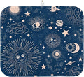 Dish Drying Mat for Kitchen Counter 18x24 Inch, Super Absorbent Dish Drainer Mat, Decorative Microfiber Dishes Drying Pad-Large(Navy Blue Moon)