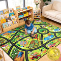 Kids Rug, Fun Farm Car Rugs for Kids' Toy Cars, 6x9 FT Extra Thick (0.4in) Toddler Car Play Mat, Non-Slip, Cushioned, Easy to Clean, Educational Imaginative Car Carpet for Kids