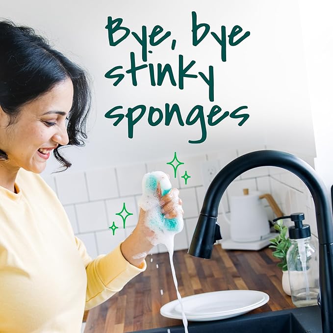 Scotch-Brite Odor Resist Heavy Duty Scrub Sponge, Dishwasher-Safe Kitchen sponges for Serious Scrubbing, Multipurpose Dish Sponge for Stuck-On Messes, 3 Scrubbing Sponges (Pack of 8)