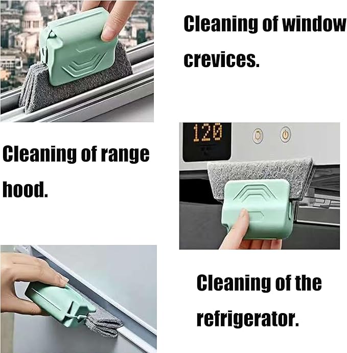 Magic Window Track Cleaner, 2026 New Sliding Door Track Cleaner Window Groove Cleaning Brush Tools Set, Hand-held Crevice Cleaning Brush for Car Vents Window lides Gaps Tile (Mixed 6Pcs)