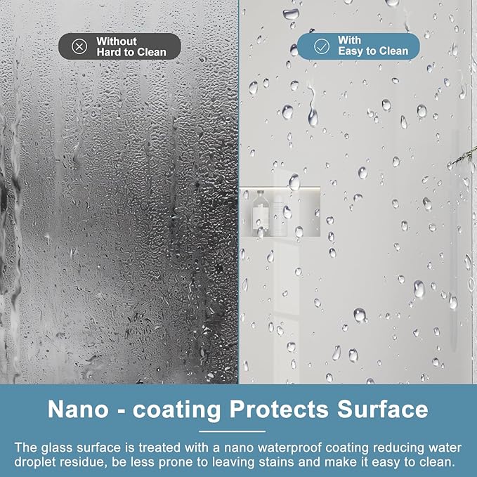 Bathbliss Framed Pivot Shower Door, Glass Shower Door in Matte Black, 52.5" to 54" W x 72" H, 5/16" Tempered Glass, Reversible Installation, Easy Setup