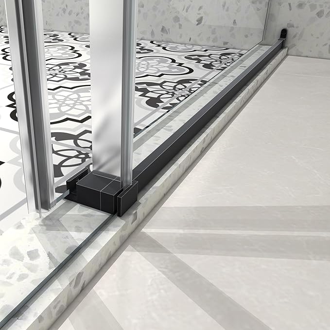Frameless Shower Door 49"-54" W x 76" H-5/16 (8mm) Tempered Glass Single Sliding Bathroom Door W/Adjustable Soft Closing,Brushed Nickel,Nano Cleaning,Easy Install (SGCC Certified)