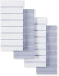 KitchenAid Albany Kitchen Towel 4-Pack Set, Lavender Cream/White, 16"x26"