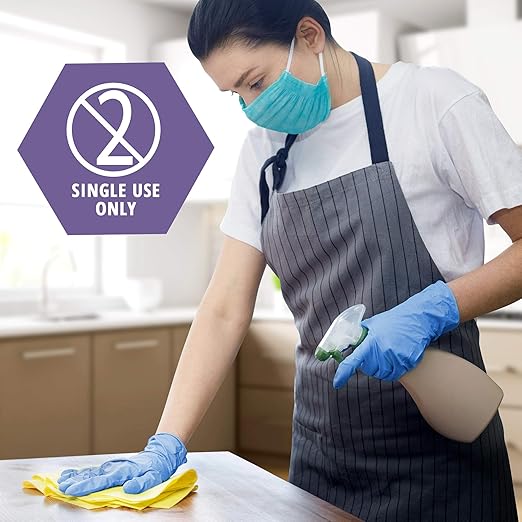 MED PRIDE Nitrile/Vinyl Blend Exam Gloves, Powder-Free, Latex-Free, Disposable, Non-Sterile, Blue, Large (Case of 1000)