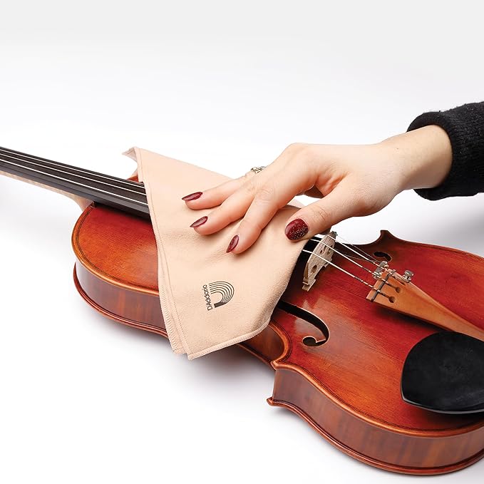 D'Addario Orchestral Micro-fiber Polishing Cloth for Instruments - Violin Cleaning Cloth