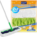 KEEPOW Reusable XL Wet Pads Compatible with Swiffer XL Sweeper, X-Large Dry Sweeping Cloths, Wet Mopping Cloths, Washable Microfiber XL Wet Pads Refills for Surface/Hardwood Floor Cleaning, 4 Pack