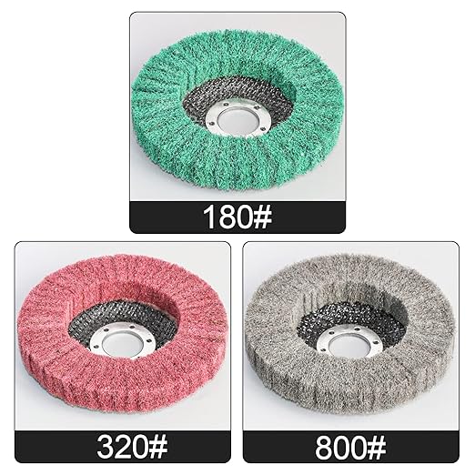 10Pcs 4.5" x 7/8" Nylon Fiber Flap Discs Angle Grinder Polishing Grinding Wheel,Scouring pad Buffing Wheels for Angle Grinder, Polishing Tools (Gray)