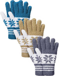 Patelai 3 Pairs Microfiber Plant Dusting Gloves Leaf Cleaning Gloves for Indoor Plants, Blinds, Furniture, House(Blue, Gray, Khaki, White,Medium)
