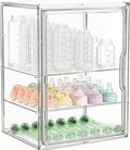 Baby Bottle Organizer for Countertop, Large Clear Bottle Storage Organizer, Baby Bottle Storage Organizer for Bottles, Nipples, Pump Parts & Food Jars, Nursery Cabinet, Kitchen Pantry