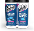 Endust For Electronics Screen Cleaner Wipes, Electronics Surface Cleaning Wipes, For Tablet, E-Reader, Monitor, Laptop, Phone, TV, GPS, Pre-Moistened, Alcohol & Ammonia Free, 140 Count (Pack of 2) (11506+12596)