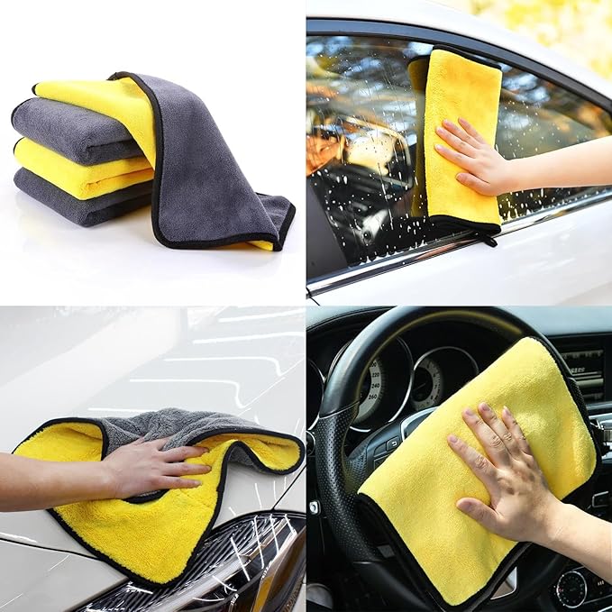 Detailing brush set, Double-Sided Car Seat Belt Cleaning Brush, Car drying towel,Non-Slip Exterior&Interior detailing brushes, detailing brush kit,car cleaning brush for Air Vent, Dashboard, Leather