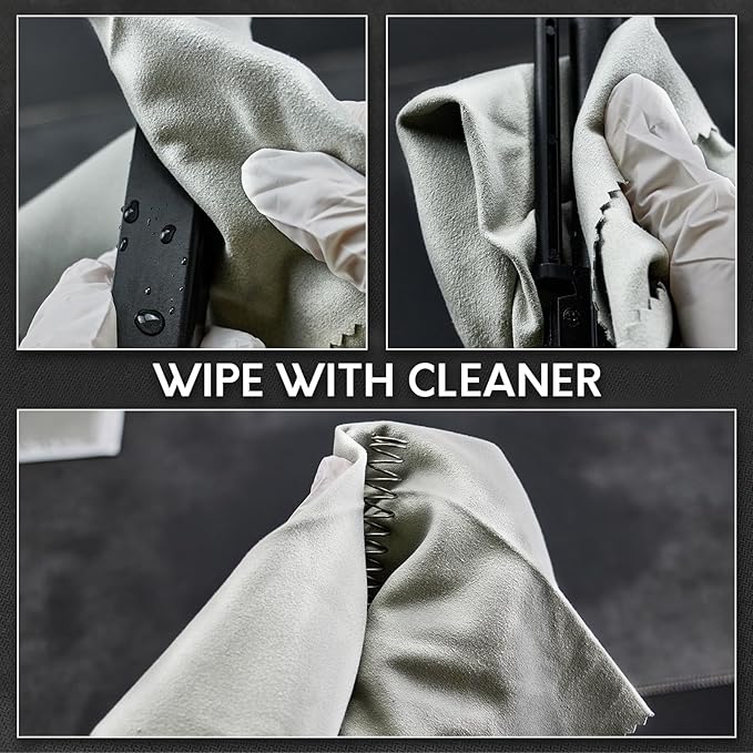 PINGMIC 12"x12" Gun Cleaning Cloth, Microsuede Cloth - Professiona - Polishing - Reusable Gun Cleaning Supplies