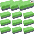 12PCS Ceramic Coating Applicator Sponge, Microfiber Rectangular Auto Polishing Cleaning Pads, Universal Automotive Detailing Sponge for Car Wax, Paint, Sealant Application (Green)