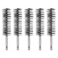 HARFINGTON 5Pcs Bore Brush Stainless Steel 25mm Dia Cleaning Twisted Wire Brush Tube Pipe Cleaner with Handle 1/4 Inch Hex Shank for Tubes, Ports, Bearings