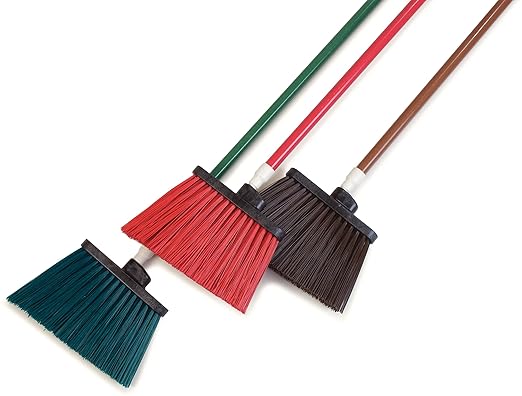 SPARTA Spectrum Duo-Sweep Unflagged Bristle Angle Broom with Handle 56" - White