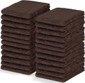 Homaxy 24 Pack Dish Towels for Kitchen (10 x 20 Inches, Brown), Super Soft and Absorbent Coral Velvet Dish Cloths for Washing Dishes, Nonstick Oil Fast Drying Microfiber Cleaning Cloth
