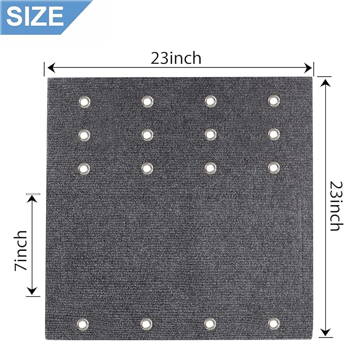 OKBA RV Step Covers,23" Wide Camper Step Cover for 8-11" Deep Stairs - 4 Pack Gray RV Stair Covers to Keep Camper Clean