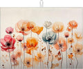 Poppy Dish Drying Mat for Kitchen Counter Wild Flower Drying Pad Absorbent Reversible Dish Drainer Rack Mats Draining Pad 18"x24"Inch