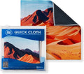 Quick Cloth Microfiber Glasses Cleaning Cloths – 8x8, Desert, 1 Pack with Case | Double-Sided Lens Cleaner for Eyeglasses, Camera, Screens & Glass | Reusable Microfiber Glass Polishing Cloths