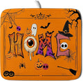 Funny Festival Dish Drying Mats for Kitchen Counter Orange Halloween Home Decoration Coffee Mat